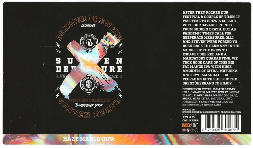 Sudden Departure 001