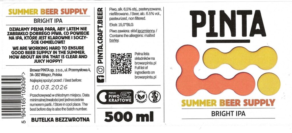 Summer Beer Supply - Bright IPA 001